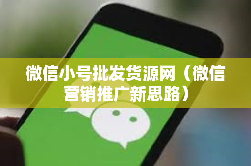 微信小号批发货源网（微信营销推广新思路）