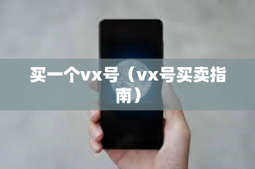 买一个vx号（vx号买卖指南）