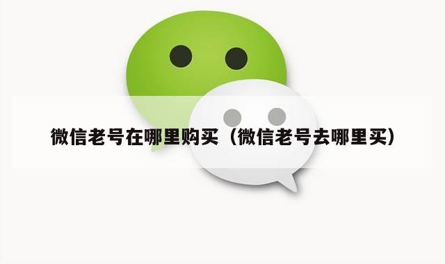 微信老号在哪里购买（微信老号去哪里买）